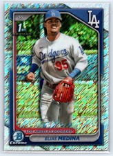 2024 Bowman Chrome Prospects Shimmer Refractor #BCP-183 Elias Medina - Dodgers