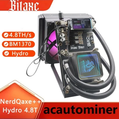 Bitaxe Miner NerdQaxe++ 4.8Th/s 60W Hydro Liquid Cooler Bitcoin Miner