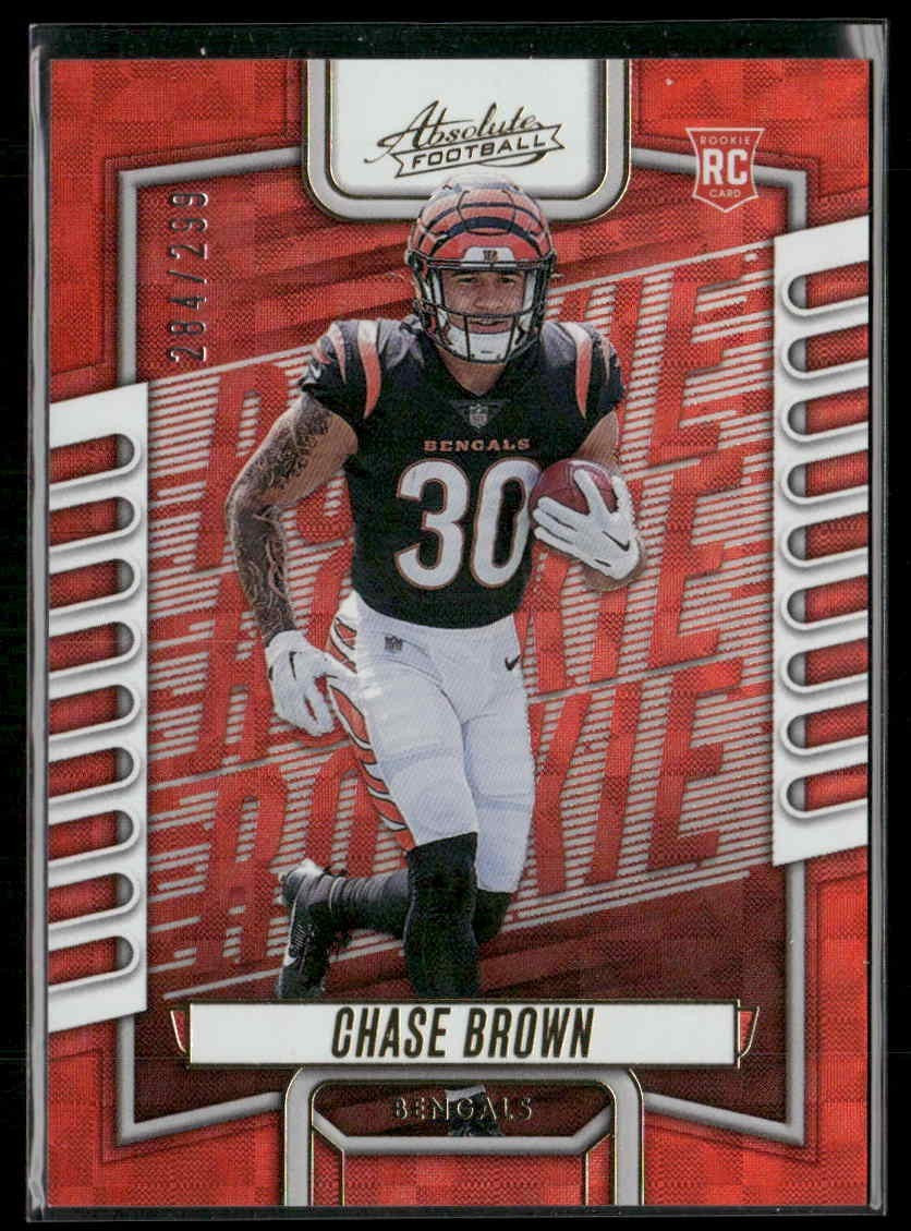 2023 Panini Absolute CHASE BROWN #142 Orange Mosaic Rookie #’d/299 Bengals RC