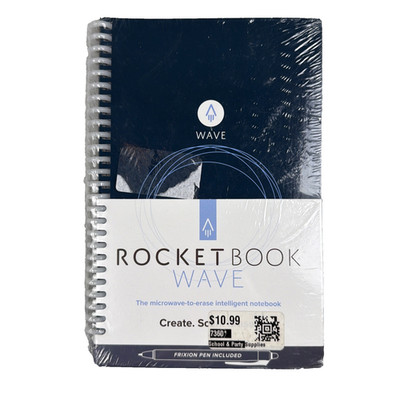 RocketBook Wave Microwave Erase Notebook Frixion Pen 9x6 New 80 Pages Dot Grid