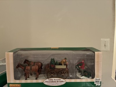 Lemax Christmas Tree Wagon Village Collection Table Accents Horse Drawn Carriage