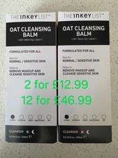 The Inkey List Oat Cleansing Balm Gently Dissolves Makeup Sensitive Skin 2x150ml