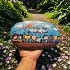 "I giorni migliori stanno arrivando presto!" Roccia dipinta a mano decorazione giardino arte da collezione