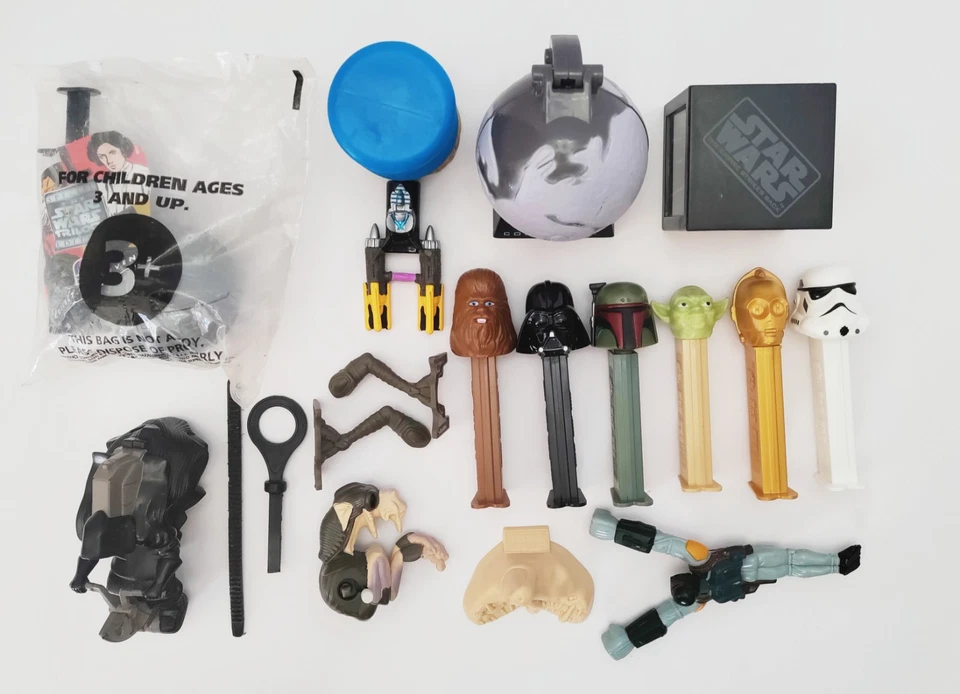 Lote Dispensador Vintage McDonald's Happy Meal Star Wars y Pez Foto 2 de 4