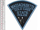 Massachusetts State Cold Case Unresolved Case Unit Patch  NO TARIFF