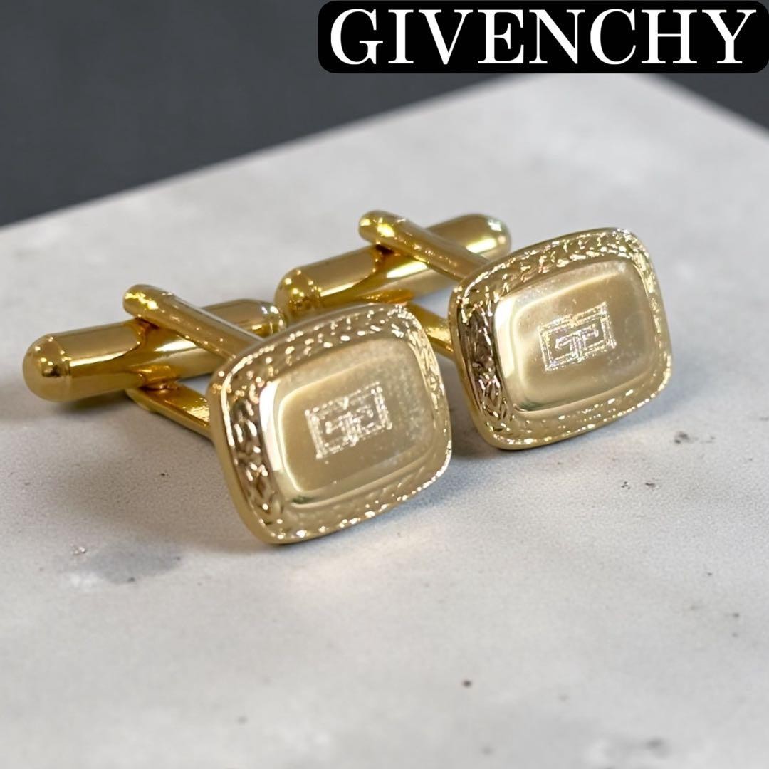 Givenchy Cufflinks Gold Button Cuff Links Luxury … - image 1