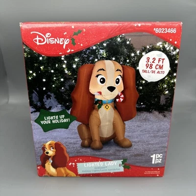 Disney 3.2 FT Lady and the Tramp Airblown Lighted Yard Christmas Inflatable