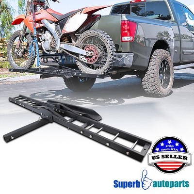 2'' Receiver Black DirtBike Scooter Motorcycle Carrier Hauler Mount Rack Ramp