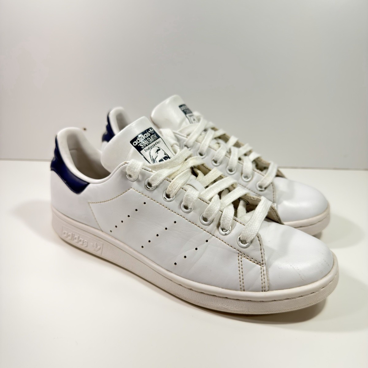 Adidas Stan Smith White / Blue Mens Size 9.5 | eBay display picture 1