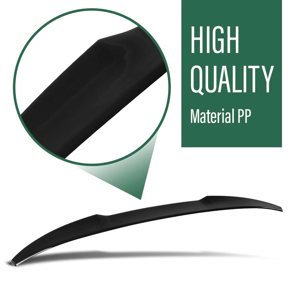 Fit For 2019-2024 BMW X4 G02 M4 Style Rear Trunk Spoiler Roof Wing Glossy Black - Image 4 of 4