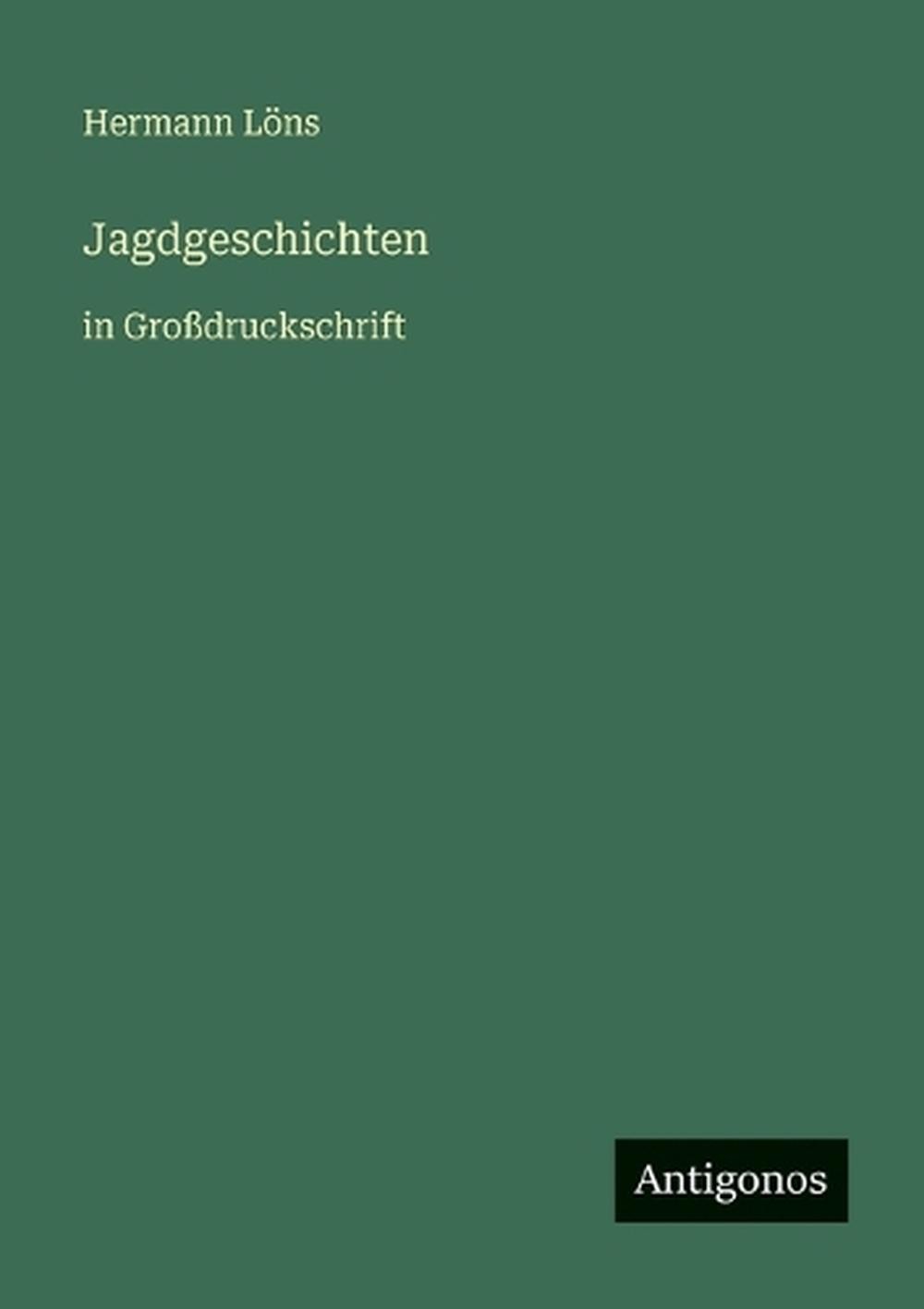 Jagdgeschichten: in Grossdruckschrift by Hermann L?ns (German) Paperback Book