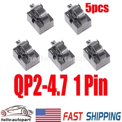 5X 1Pin QP2-4R7 Start Relay 4.7Ohm For QP2-4.7 QP2-4.7G Refrigerator PTC Starter
