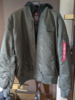 Alpha Industries MA-1 D-Tec Bomber Jacke XXL Black Olive Neu - Bild 1 von 4