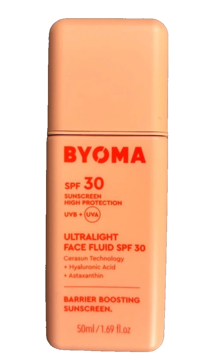 BYOMA Ultralight Face Fluid SPF 30 Barrier Boosting Sunscreen 50ml New & Sealed