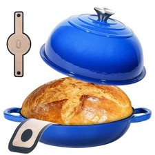 ONKO Dutch Oven For Sourdough Bread Baking, 6QT Enameled Cast Iron 6QT, Blue 