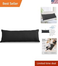 Ultra Soft Microfiber Body Pillow Cover 21"x54" - Cozy Comfort in Black