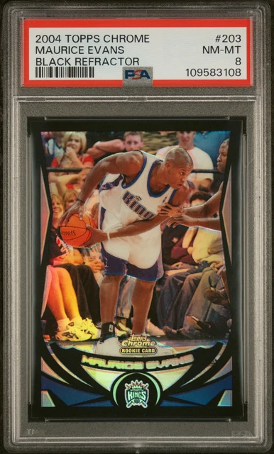 2004 Topps Chrome Black Refractor #203 Maurice Evans 492/500 PSA 8