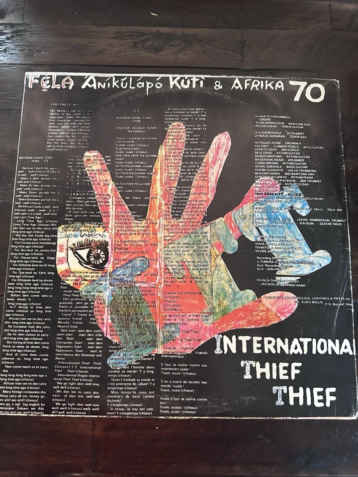 Fela Kuti– I.T.T. (Kalakuta KALP 002, 1980 Nigeria Original LP, VG+) Afrobeat - Image 2 of 4
