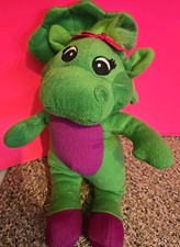 Vtg Barney Dinosaur 11 Plush Green BABY BOP Tm Toy SINGS I Love You