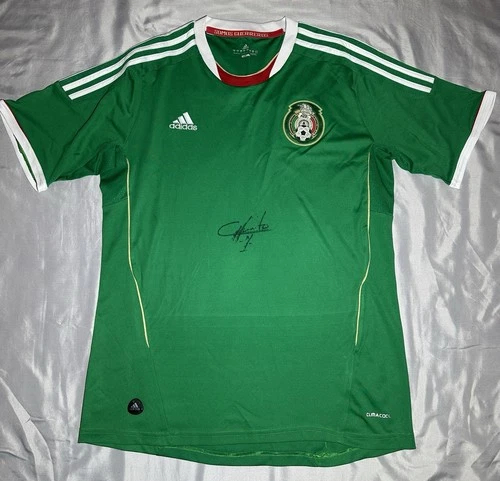 Mexico Soccer Jersey Green Size Large Signed By Chicharito Javier Hernandez