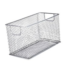Mesh Wire Storage Basket Multipurpose with Handles CD Storage Box Wire Basket