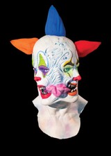 Tongue-Tied Clown 2 faced Scary Creepy Clown Halloween Mask