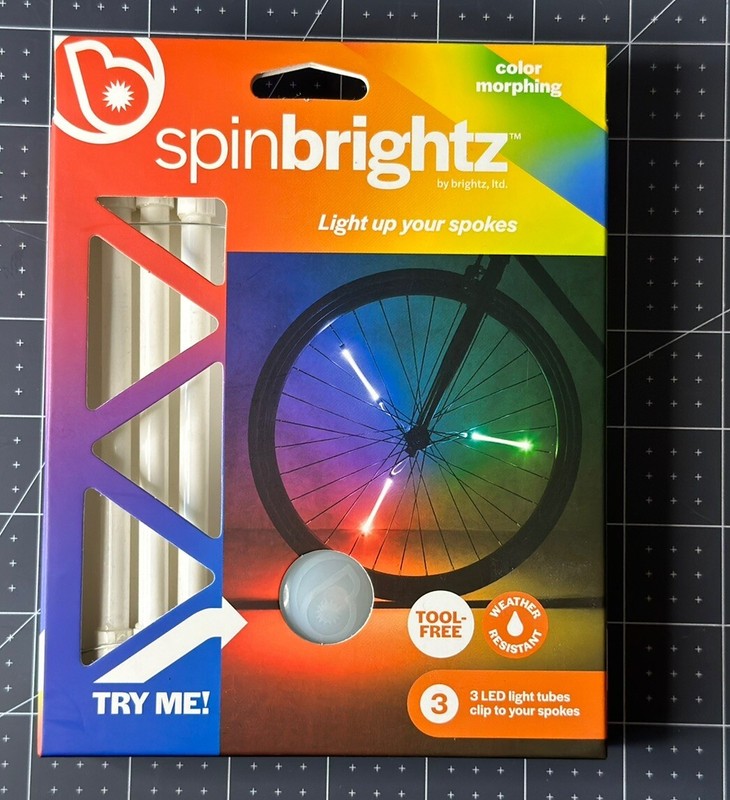 2  Sets of SpinBrightz Spoke Lights Wheel Lights Bike Spoke Decorations NEW!
