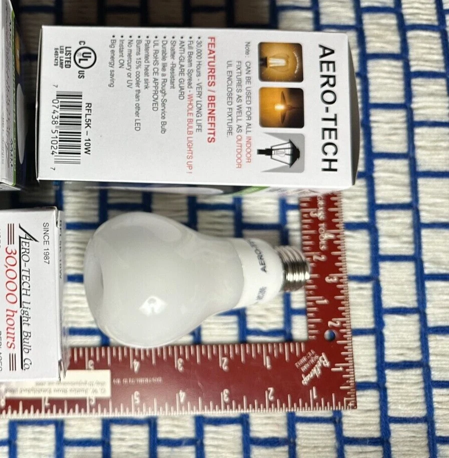 4 new 10W A21 LED 75W Light bulb 10 watt = 75 watt white 5000K FROST 30,000 hour - Image 3 of 4