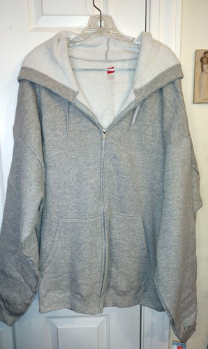 NEW Men's light Gray Hooded Sweatshirt size XXL by HANES