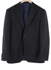 Suitsupply Napoli Blazer Herren UK44L Grau Wolle Zignone Super Classic Knöpfe I