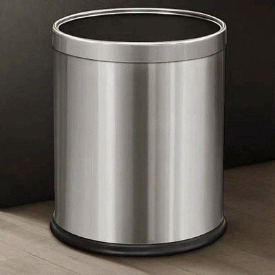  Room Trashcan Stainless Steel Double Layer 10l Simple Style Practical Bin