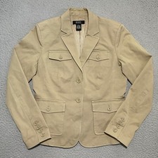 Victoria's Secret Body By Victoria Blazer Jacket Lined Beige Size 6