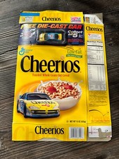 General Mills Cheerios Cereal Box 43 NASCAR 2001 Team Dodge Die-Cast Car Empty