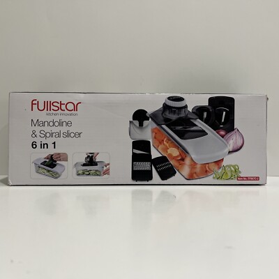Fullstar 6-in-1 Mandoline Slicer For Kitchen, Cheese Grater,Vegetable Spiralizer