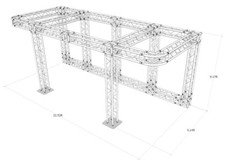 9.2 ft. High x 22.5 ft. Width x 9.1 ft. Length Aluminum 12"x12" Square Trussing
