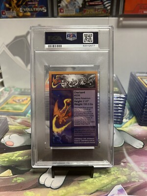Pokemon Tomy Tin Can figure set 1997 Charizard Art Glow in Dark