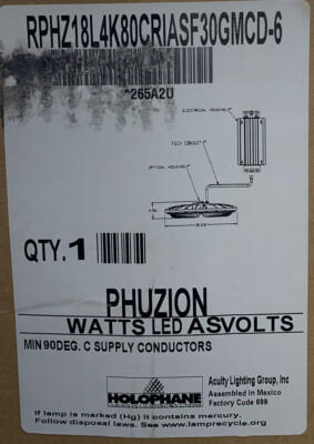 HOLOPHANE PHUZION HIGH BAY LIGHTING RPHZ LED
