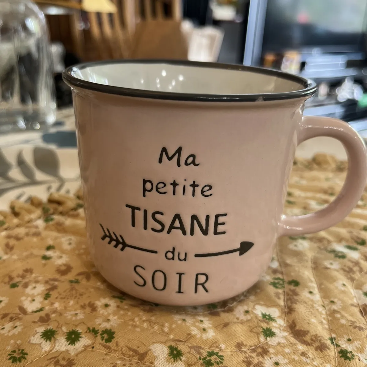 vintage mug Tisane du Soir