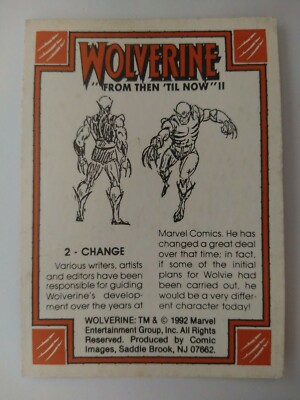 Wolverine 1992 #2 Change From Then 'til Now