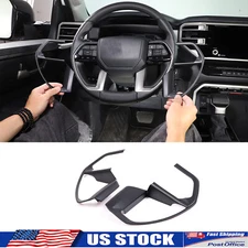 Matte Black Interior Steering Wheel Trim Frame Cover Kits FIt For Tundra 2022-25