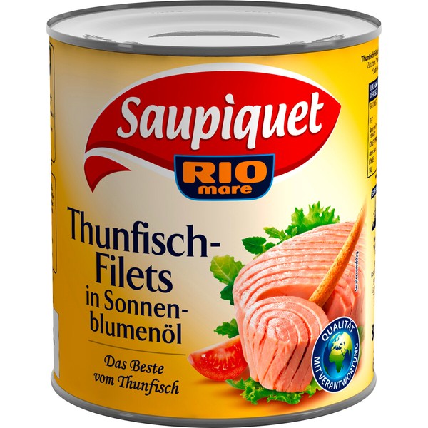 Saupiquet Rio Mare Thunfisch Filets In Sonnenblumenoel Dose 800G-image
