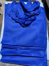 New 20 Pack - Blue Tote Bag reusable Grocery Bag. Hand Bag 15X16 Inches