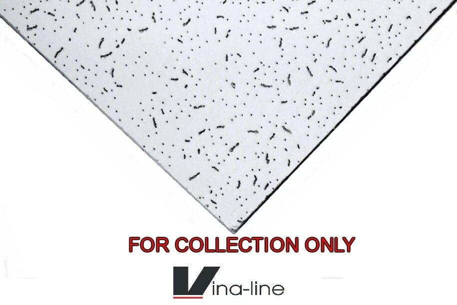 VINA-LINE White Acoustic Fine Fresco Suspended Ceiling Tile 595x595 16 in a box