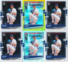 WALKER BUEHLER 6 CARD LOT 2020 OPTIC LIME GREEN & HOLO SILVER PRIZM  # 97 +BASE