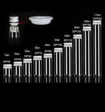 10pc 15ml~110ml Glass Vial Jars Bottle Crafts With Aluminum Lid Silicone Gasket