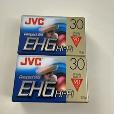 JVC EHG Hi-Fi NIP Compact VHS 90 minute tapes Set Of 2 TC-30 J14