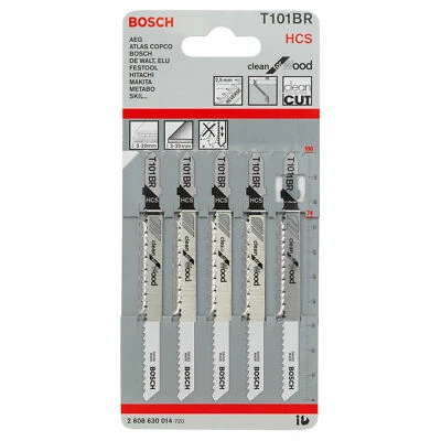 BOSCH PROFESSIONAL Bosch Stichsägeblatt T 101 BR Clean for Wood, 5er-Pack