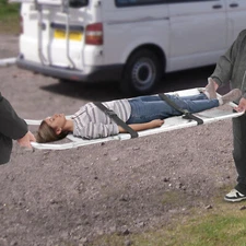 Rescue Stretcher Foldable Stretcher w/Belt 159kg/350.54lbs Load-bearing Capacity