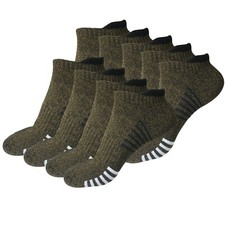 9 pairs Mens Low Cut Ankle Athletic Bottom Cushioned Running Sports Cotton Socks