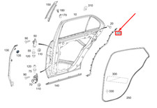 MERCEDES-BENZ GLS X167 T&uuml;rabdeckleiste hinten links A1676980902
